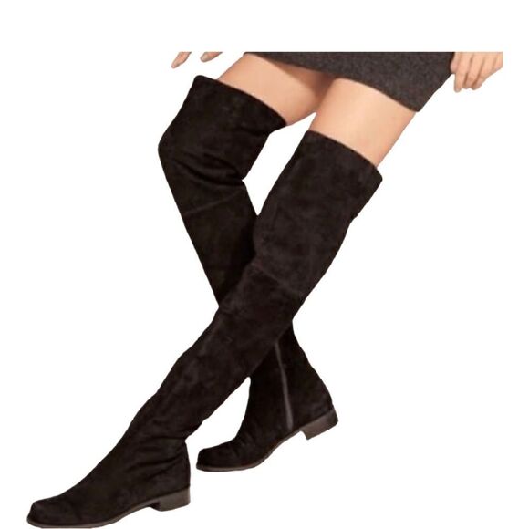#400 STUART WEIZTMAN black thigh high boots - Picture 3 of 10
